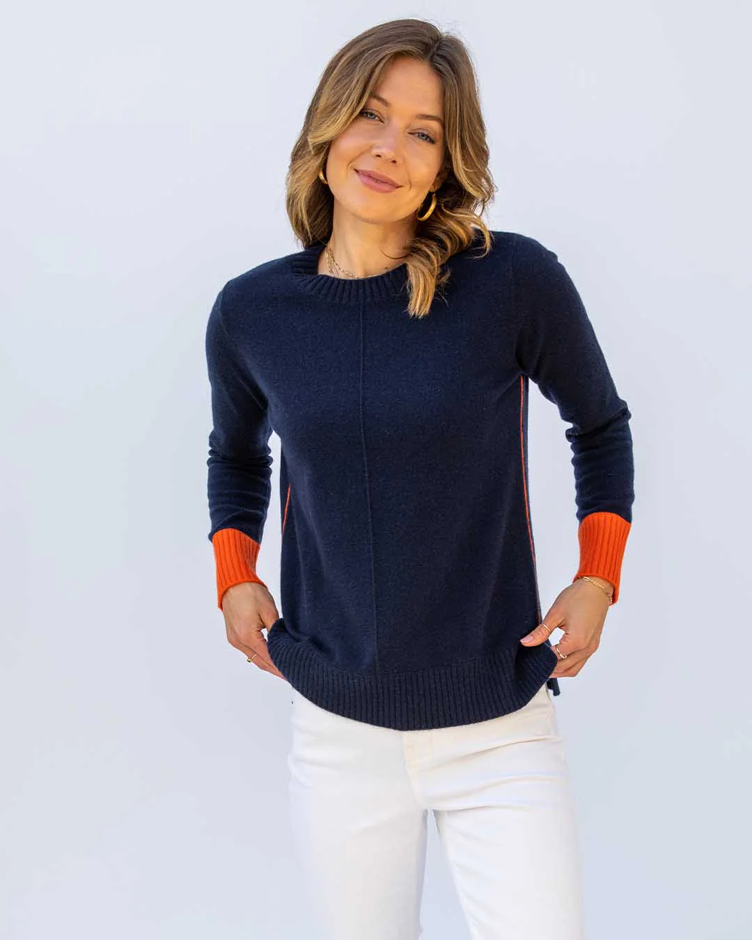 Cashmere Contrast Crew - Image 6