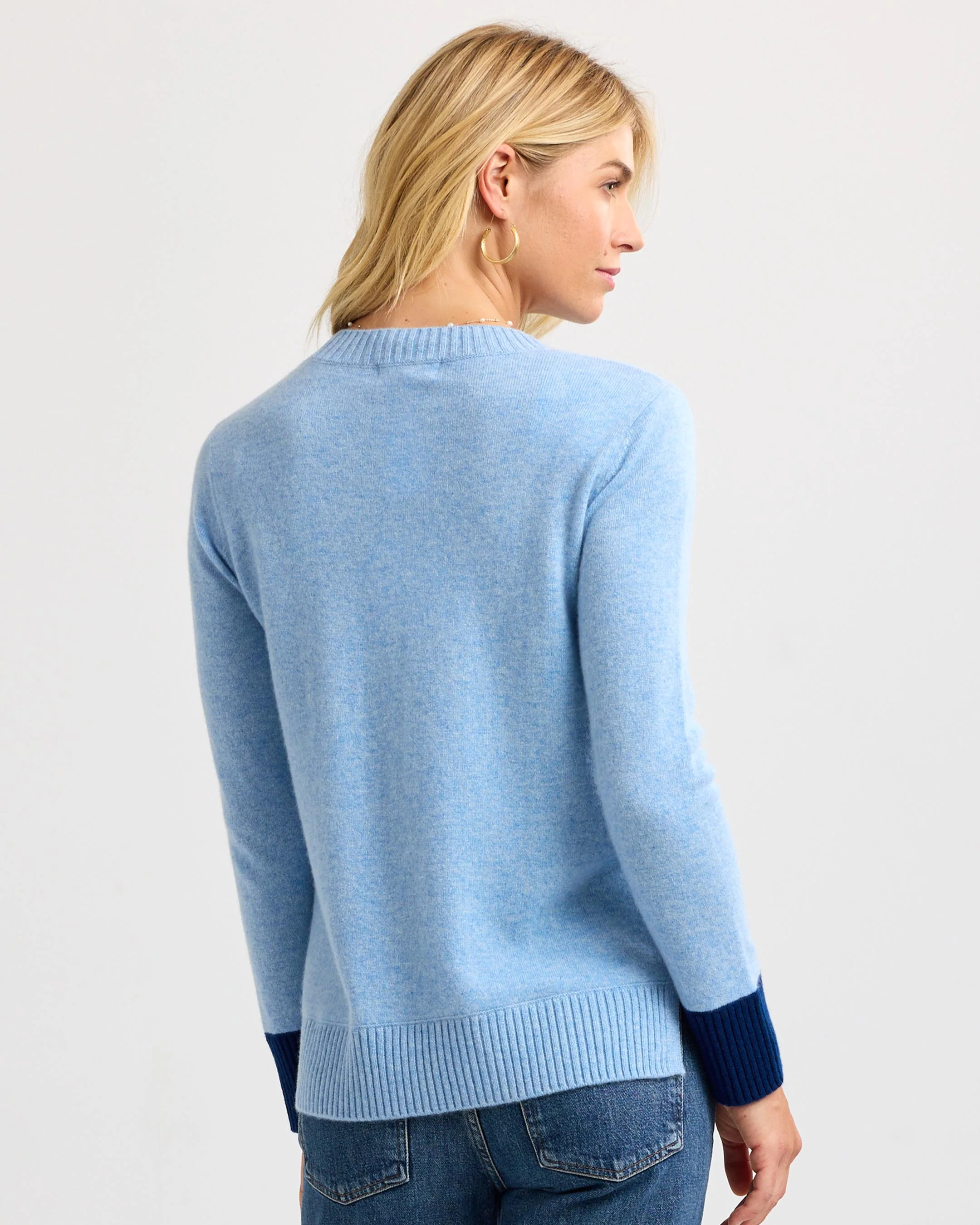 Cashmere Contrast Crew - Image 3