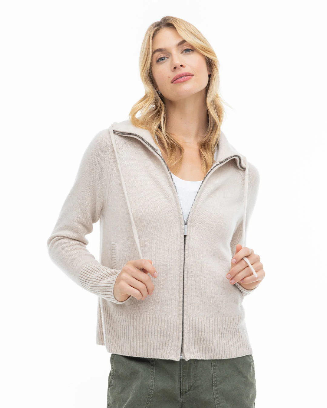 Cashmere Drawstring Cardigan - Image 4