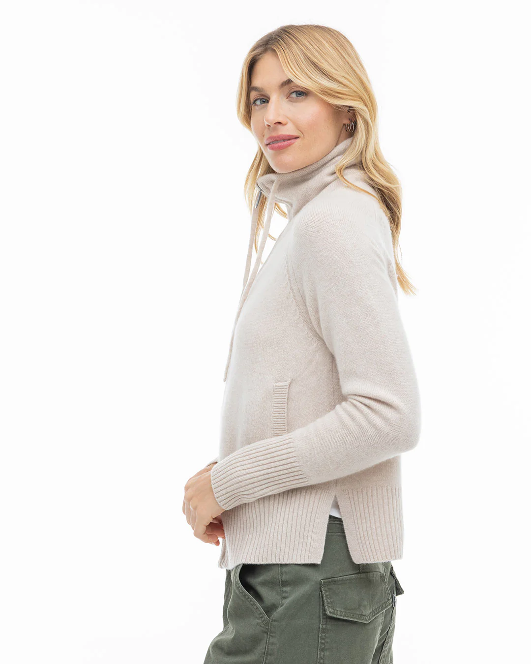 Cashmere Drawstring Cardigan - Image 6