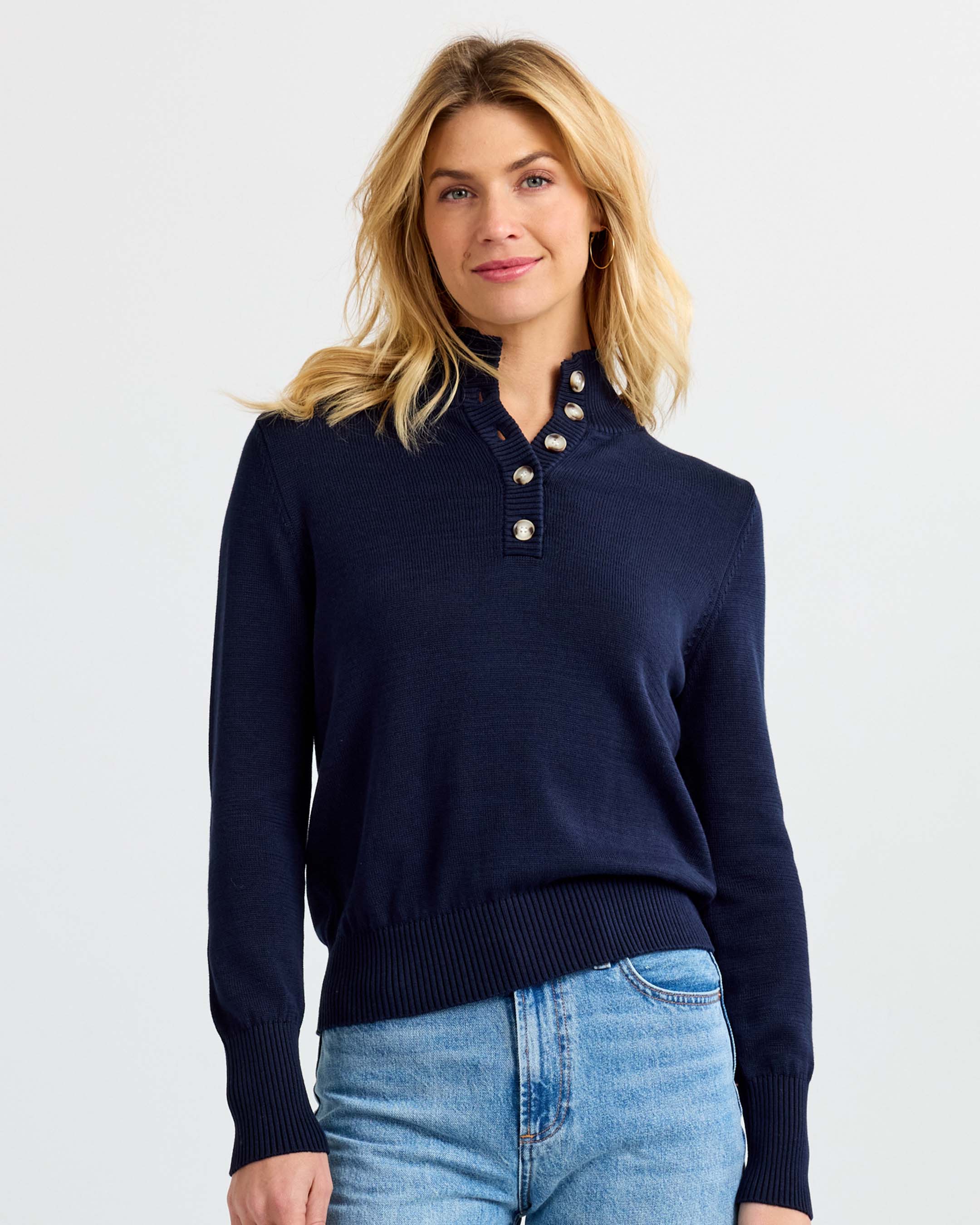 Cotton Henley Pullover - Image 2