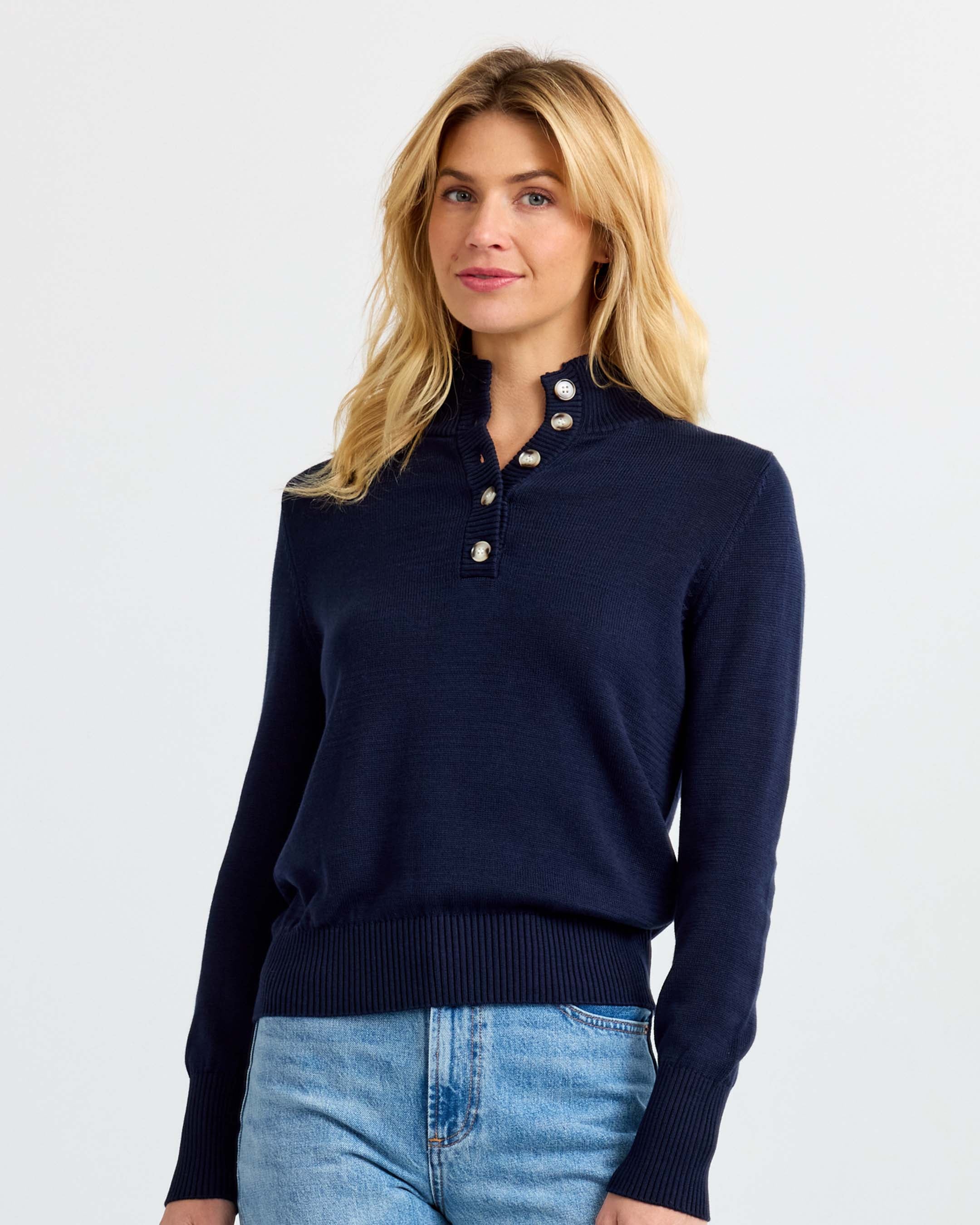 Cotton Henley Pullover - Image 5